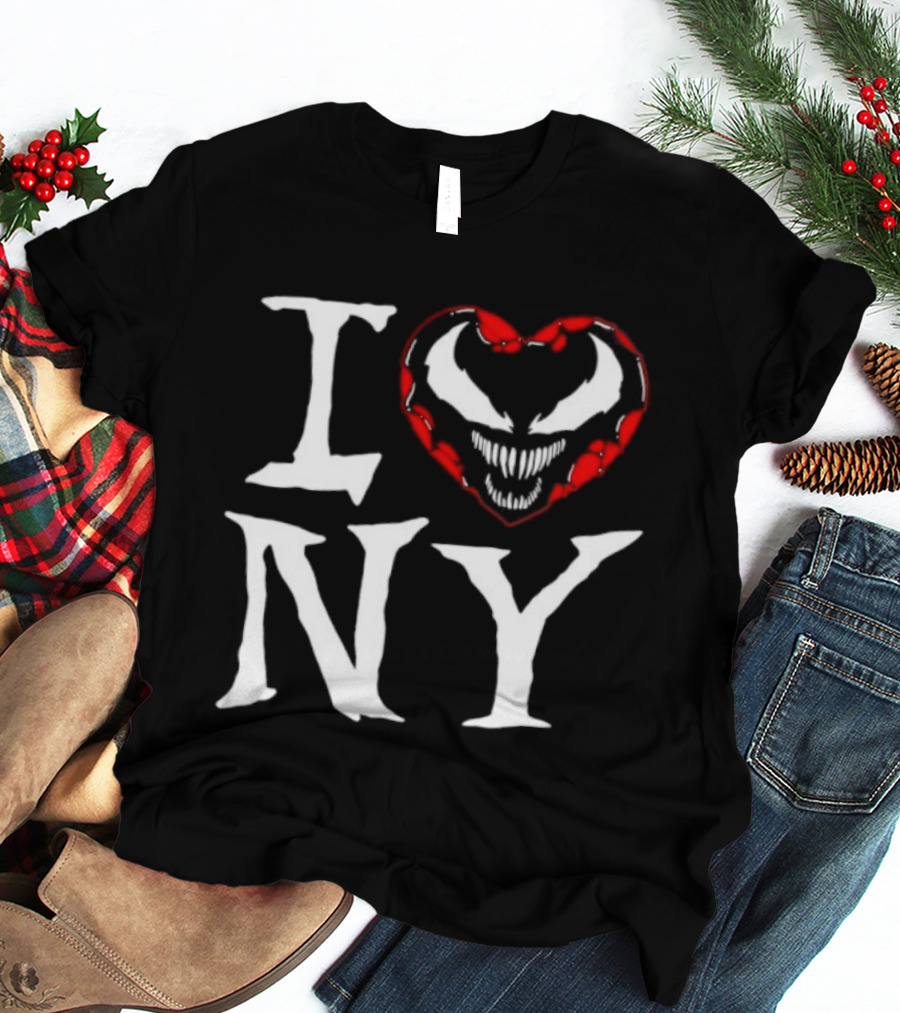 I Love New York Venom Heart Marvel Symbiote T-Shirt
