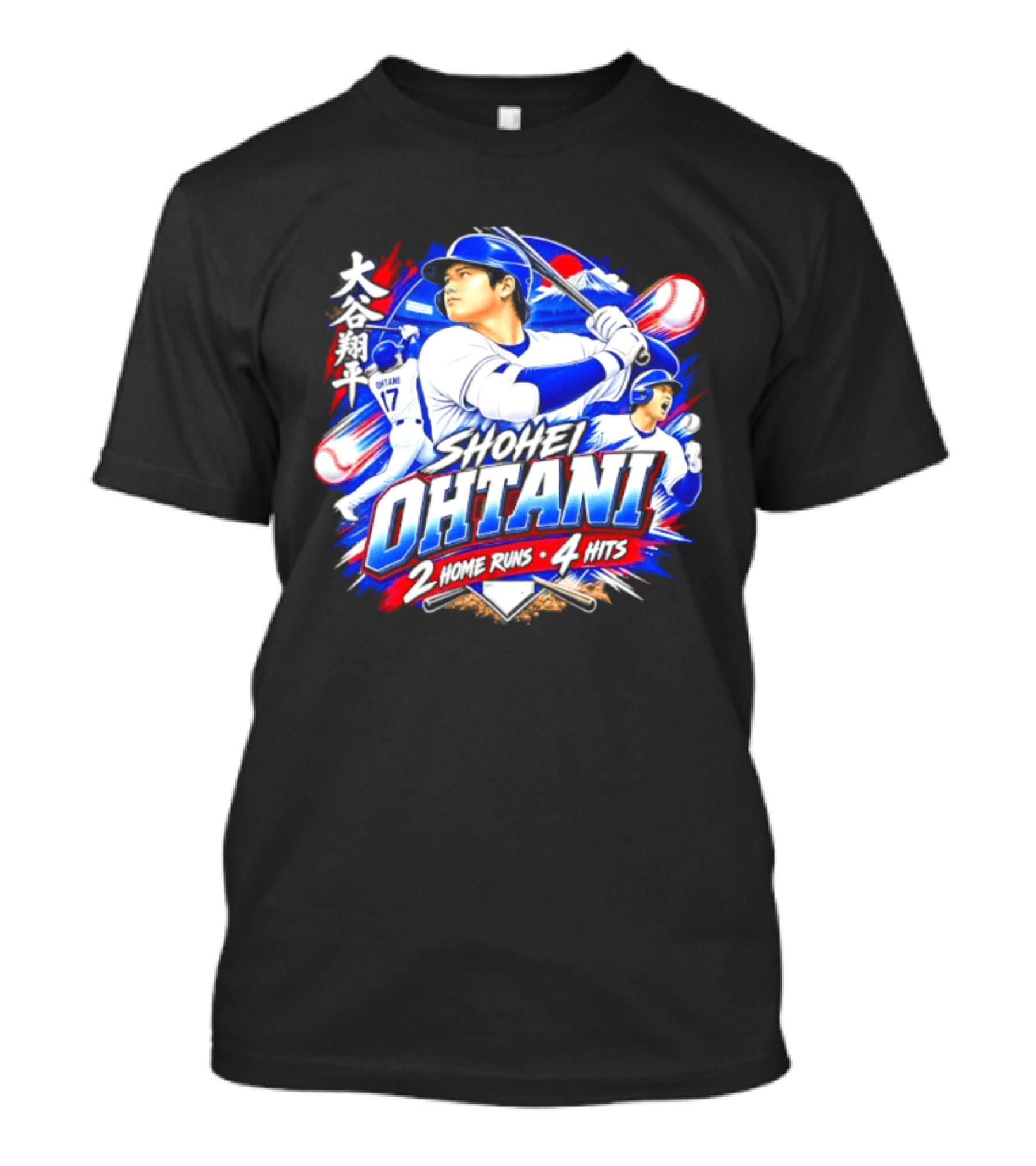 Shohei Ohtani 2 Home Runs 4 Hits Baseball Los Angeles 17 Player T-Shirt