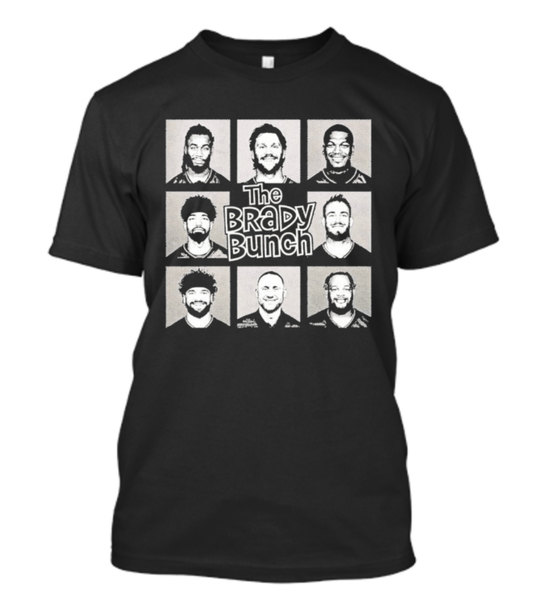Tampa Bay Buccaneers Brady Bunch Football Team Squares T-Shirt