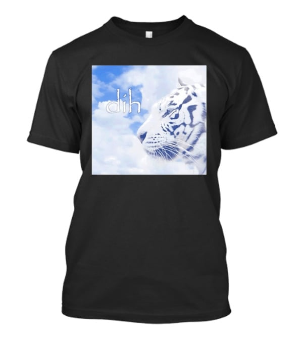 Tiger Dih Majestic Clouds White Bengal Tiger Profile T-Shirt