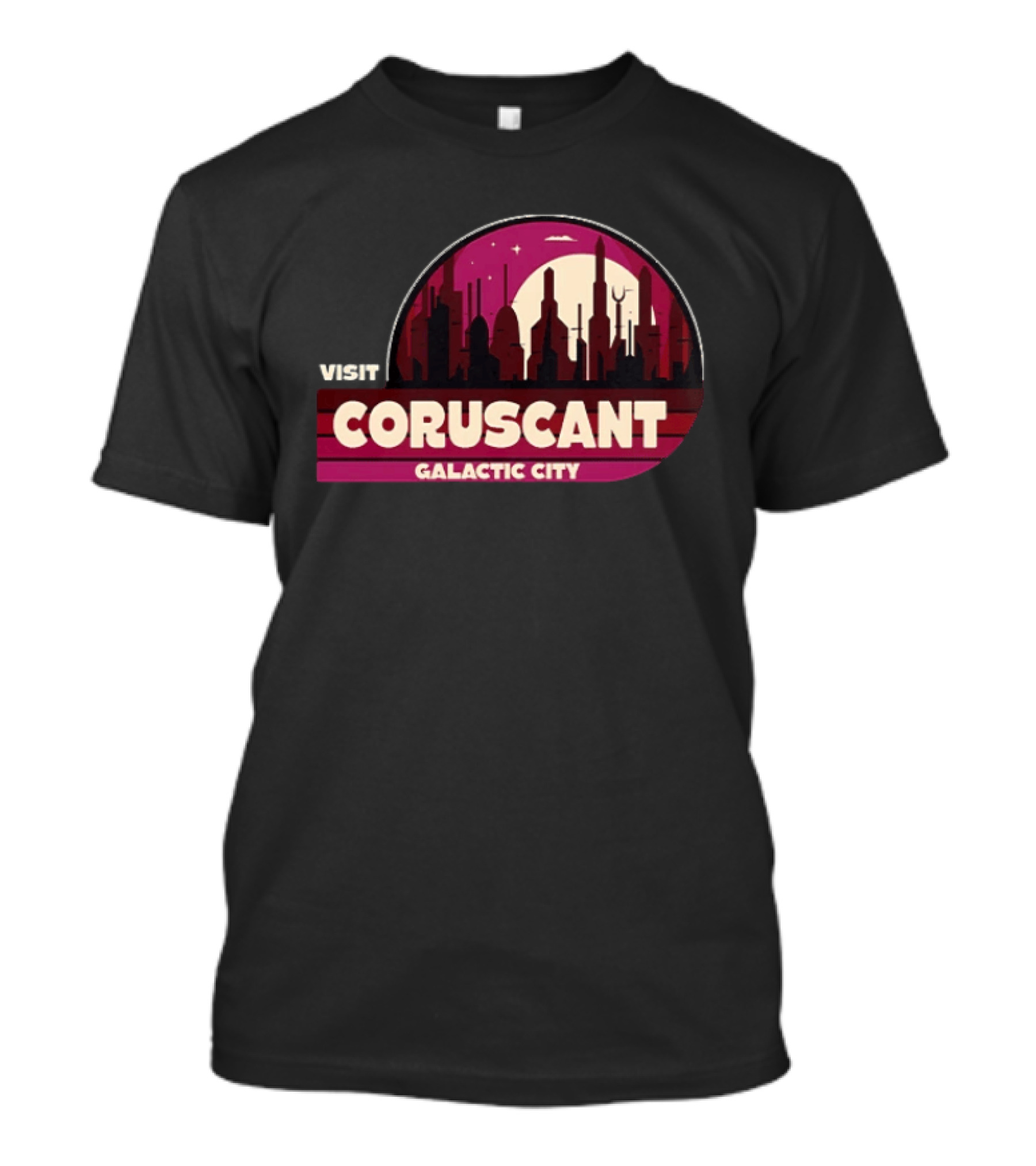 Visit Coruscant Galactic City Skyline Star Wars T-Shirt