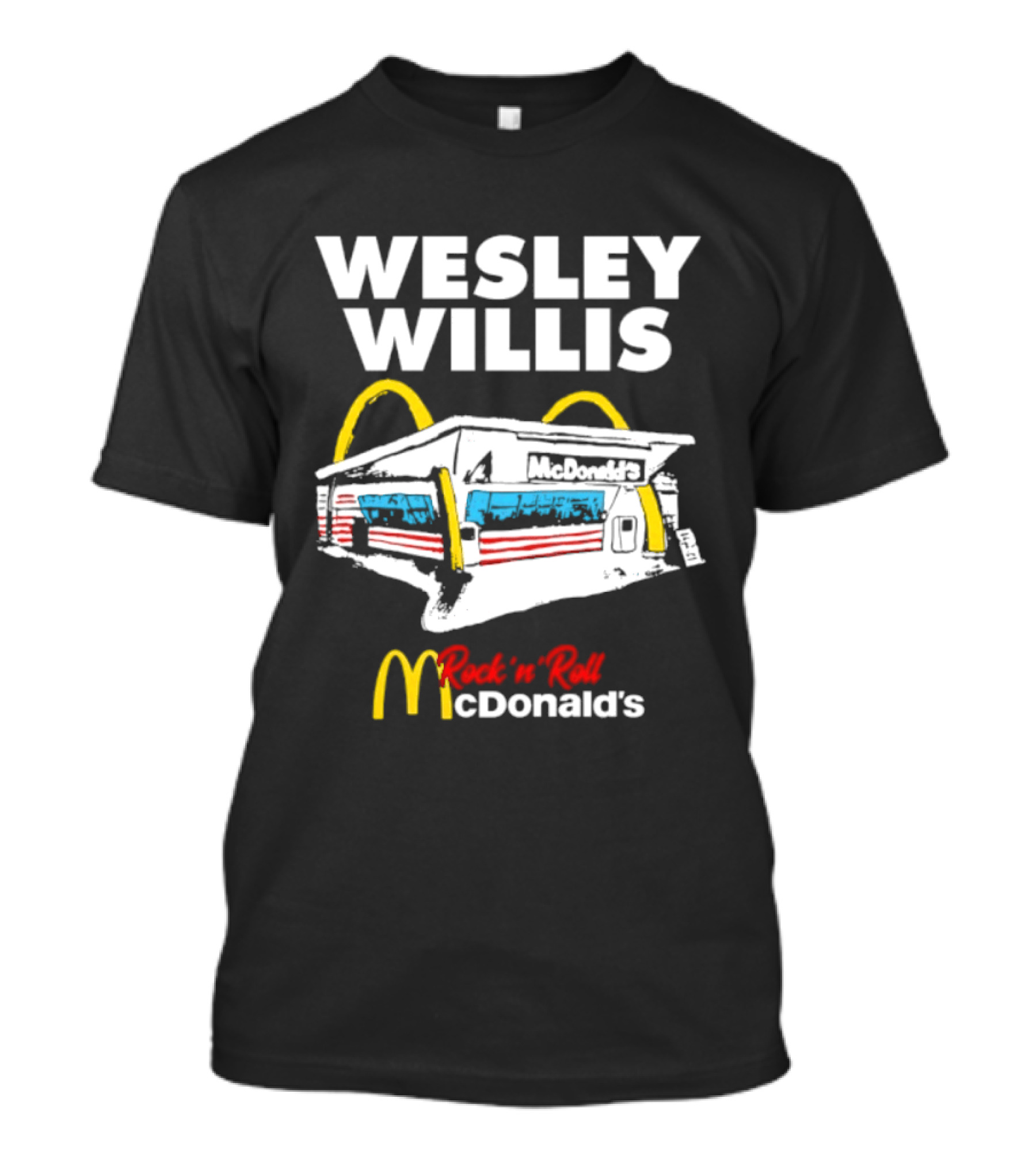 Wesley Willis Rock 'n' Roll McDonald's Vintage Fast Food T-Shirt