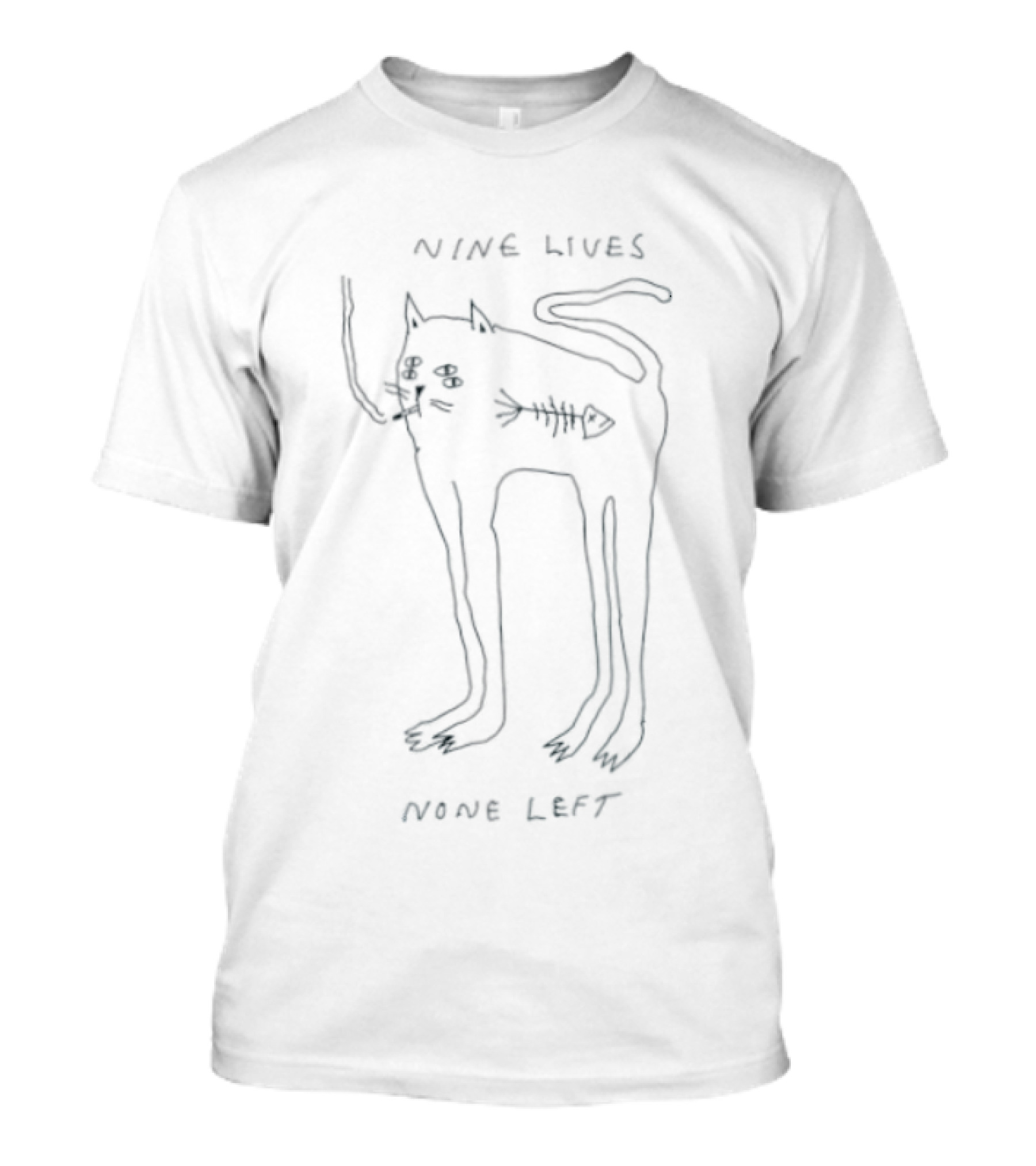 Nine Lives None Left Cat Smoking T-Shirt