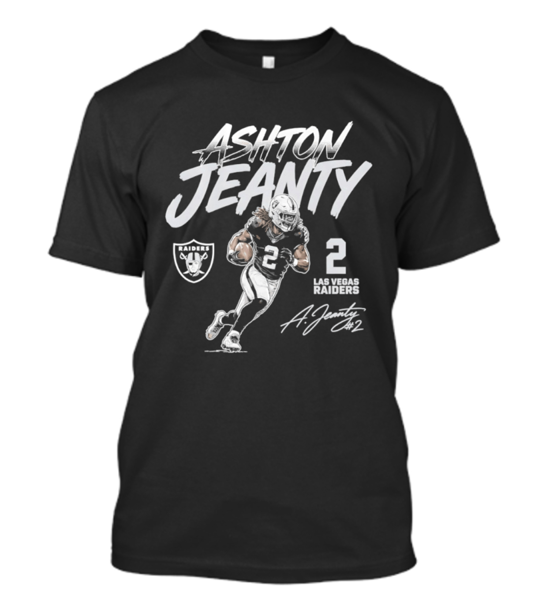 Ashton Jeanty 2 Las Vegas Raiders Signature Pose 2026 T-Shirt