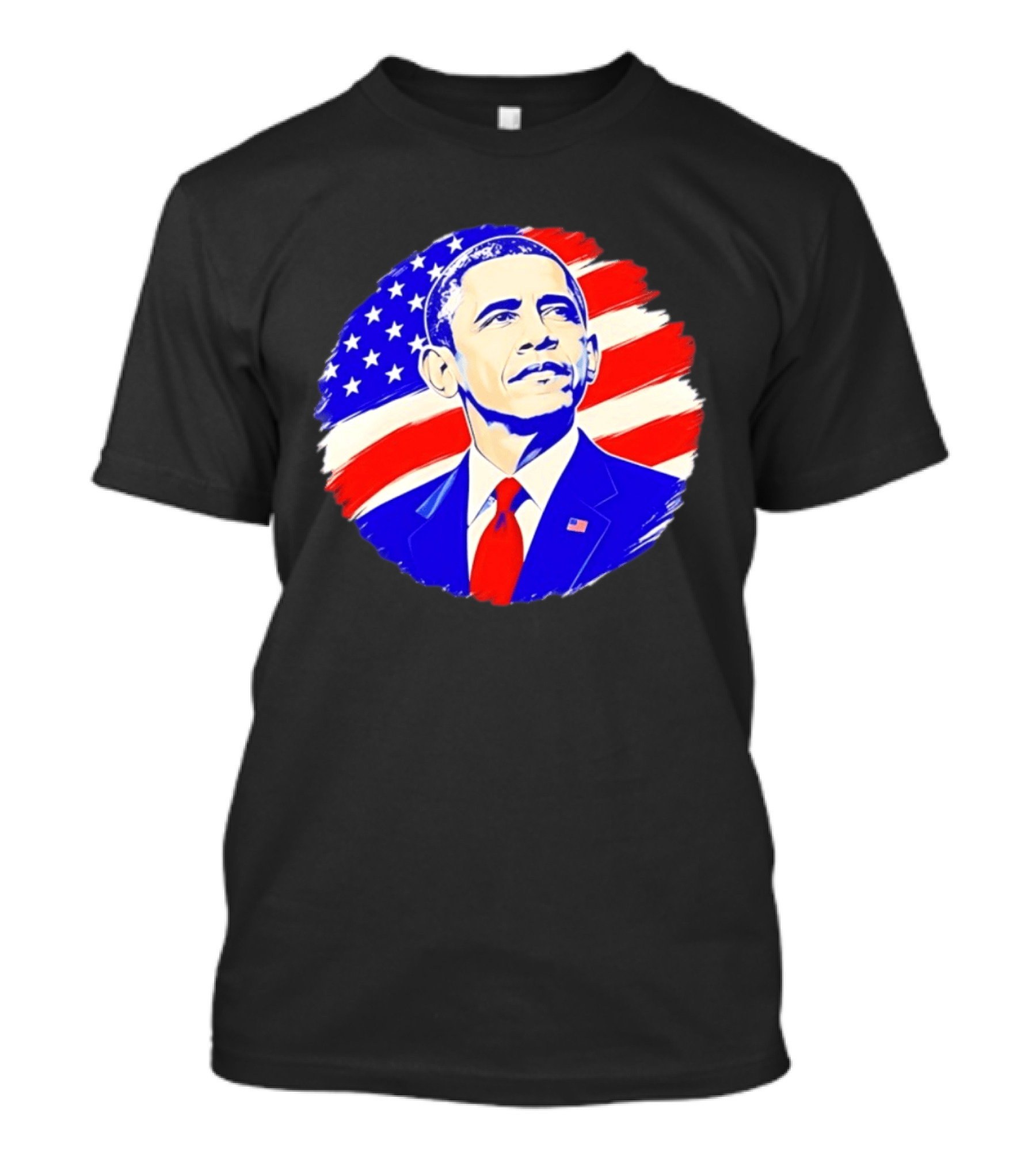 Barack Obama American Flag US President T-Shirt