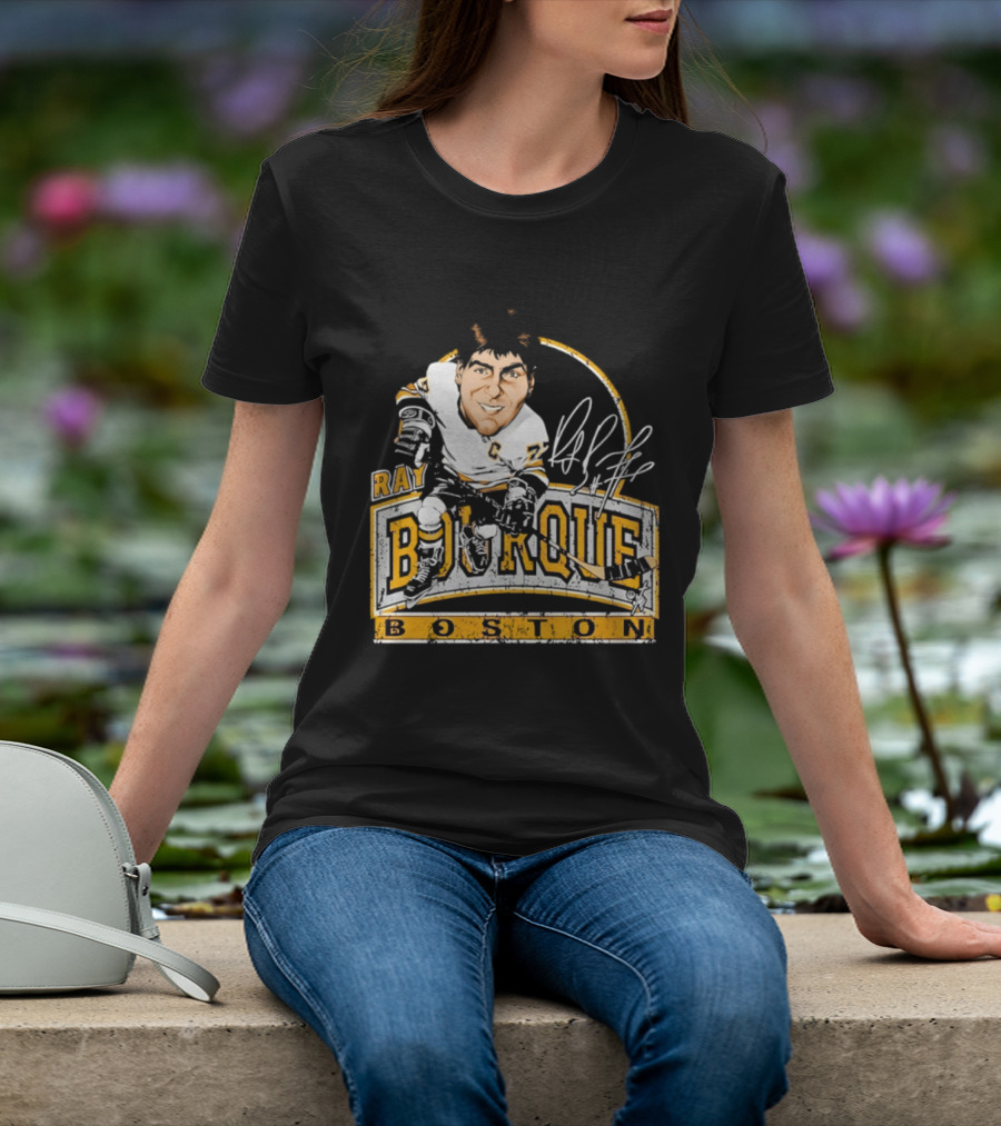 Ray Bourque Boston Bruins Hockey Bruce Stark Caricature T-Shirt