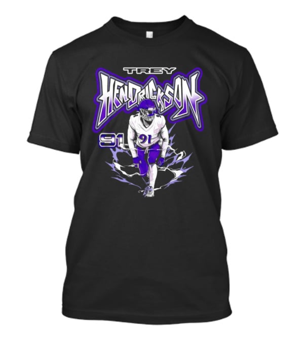 Trey Hendrickson 91 Comic Style Baltimore Ravens T-Shirt