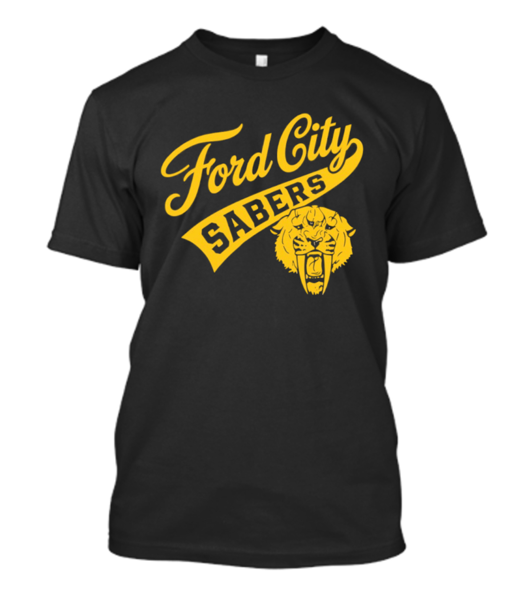 Ford City Sabers Yellow Lion T-Shirt