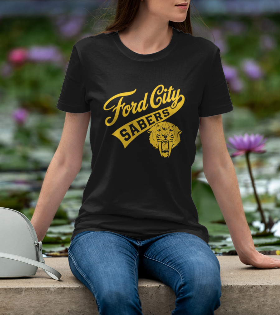 Ford City Sabers Yellow Lion T-Shirt