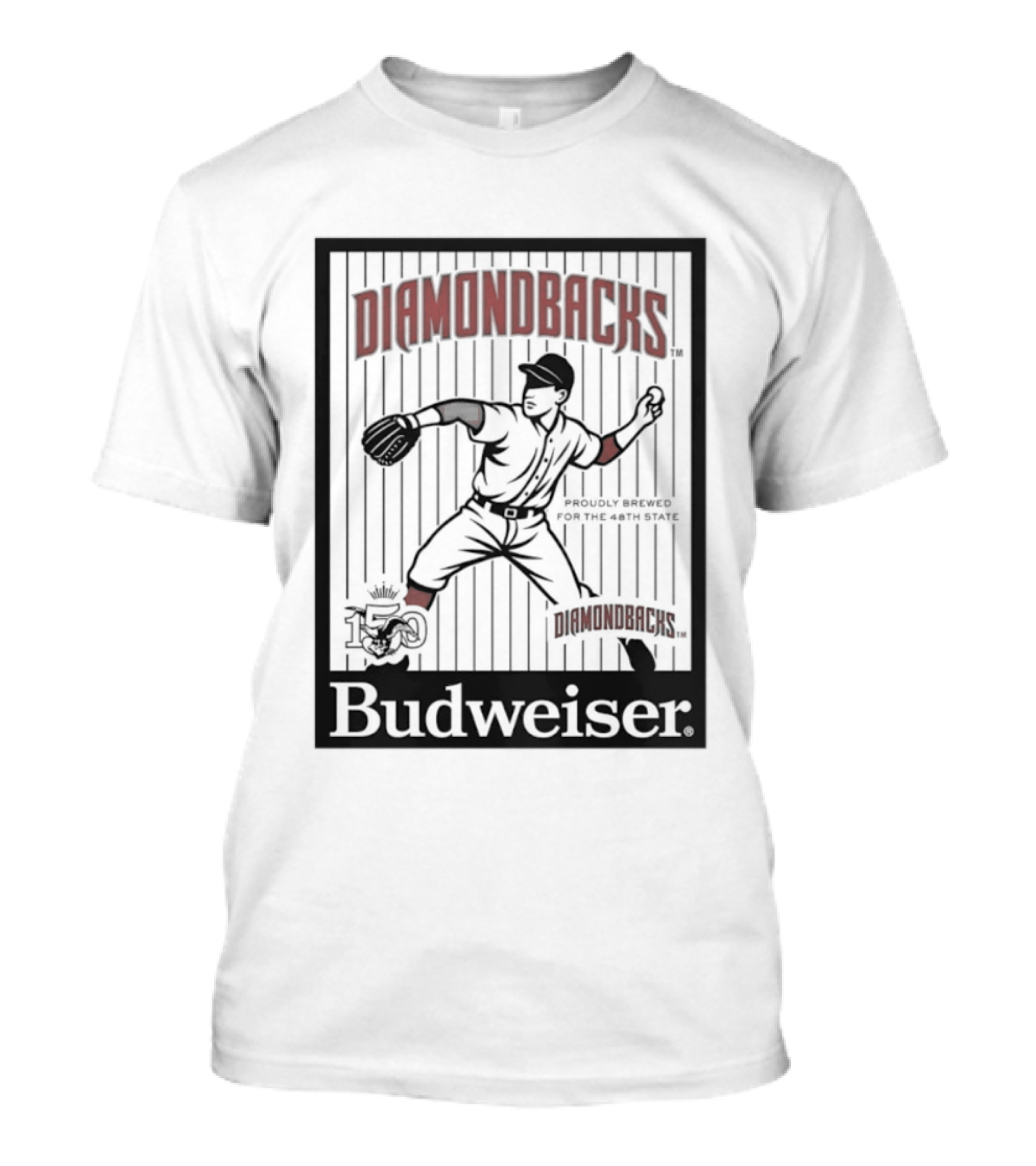 Arizona Diamondbacks Baseball Celebrating 150 Years Budweiser T-Shirt