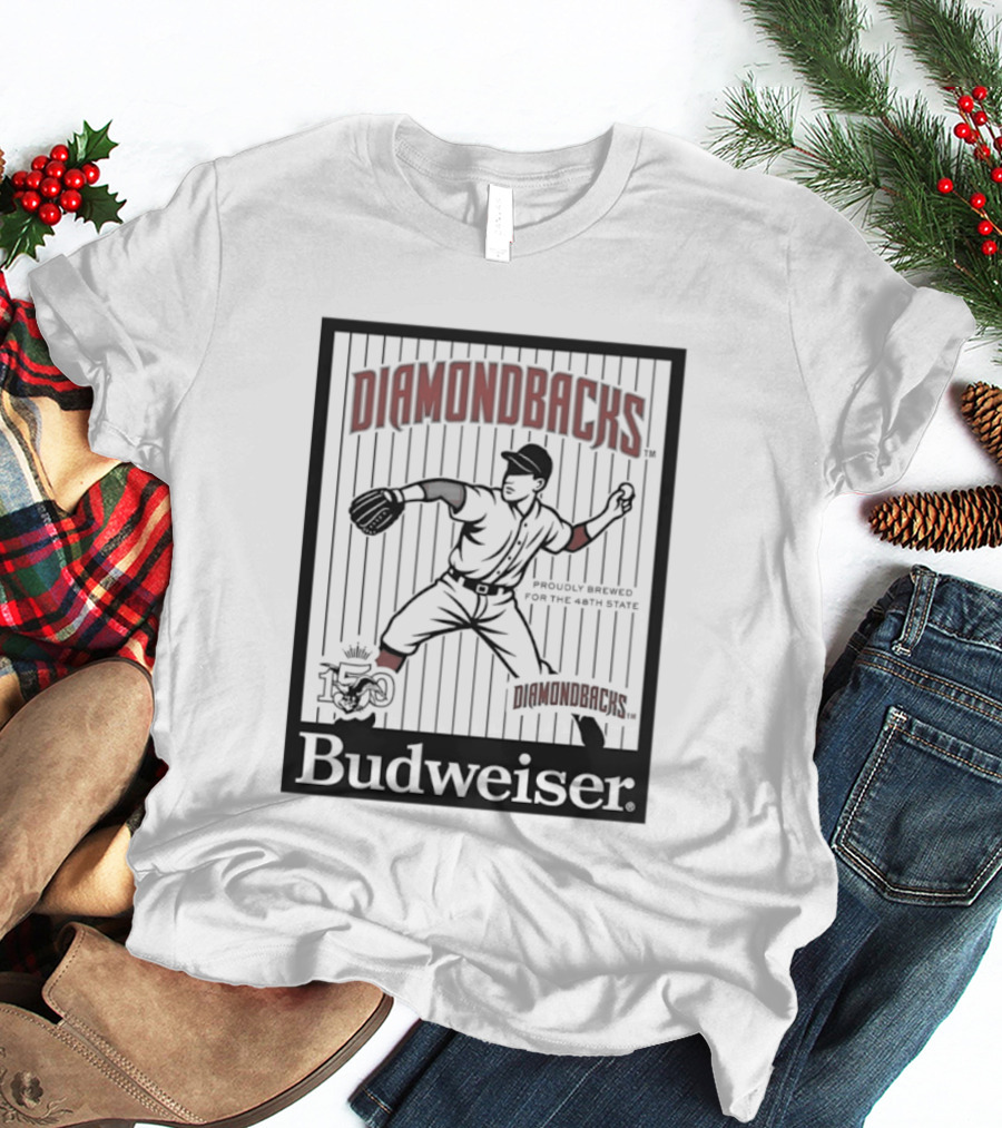 Arizona Diamondbacks Baseball Celebrating 150 Years Budweiser T-Shirt