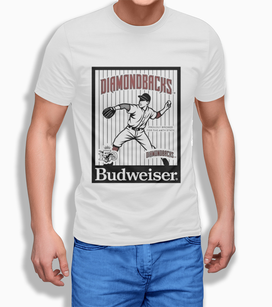 Arizona Diamondbacks Baseball Celebrating 150 Years Budweiser T-Shirt