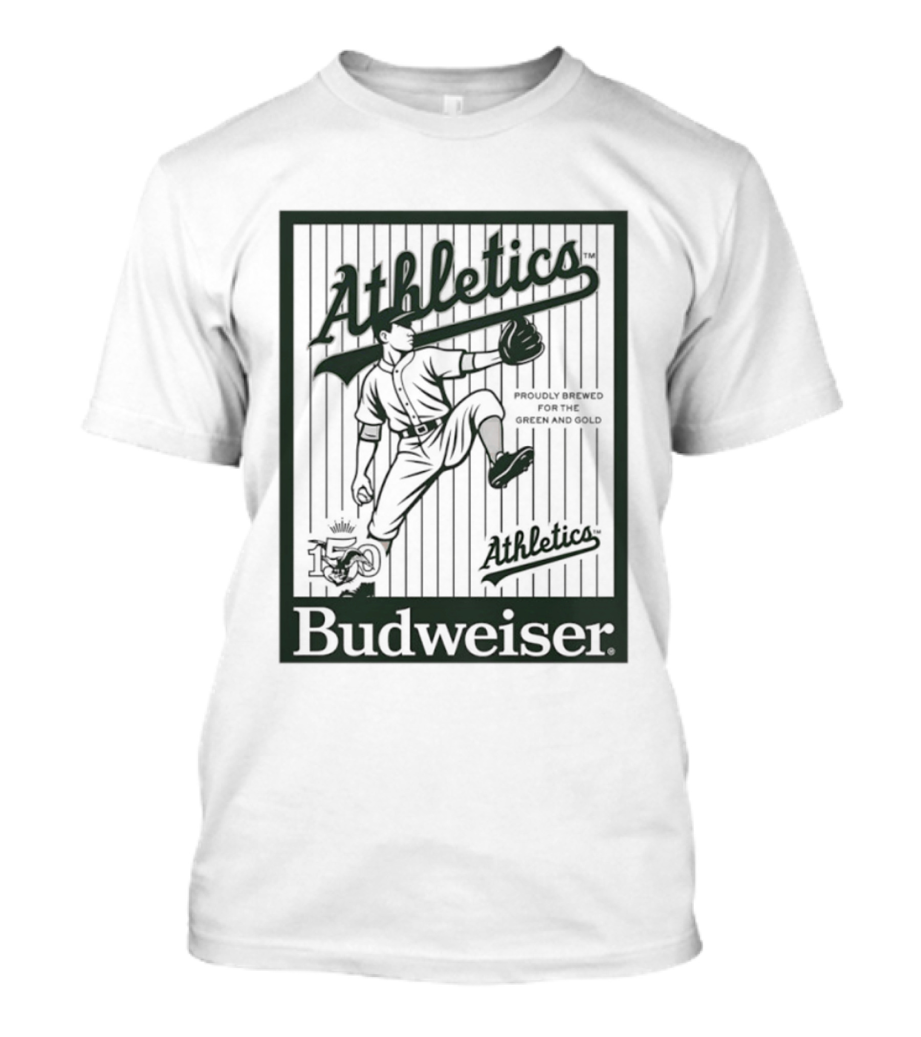 Athletics Baseball Budweiser 150 Years Celebration T-Shirt