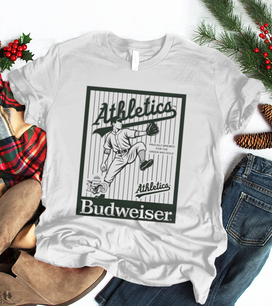 Athletics Baseball Budweiser 150 Years Celebration T-Shirt