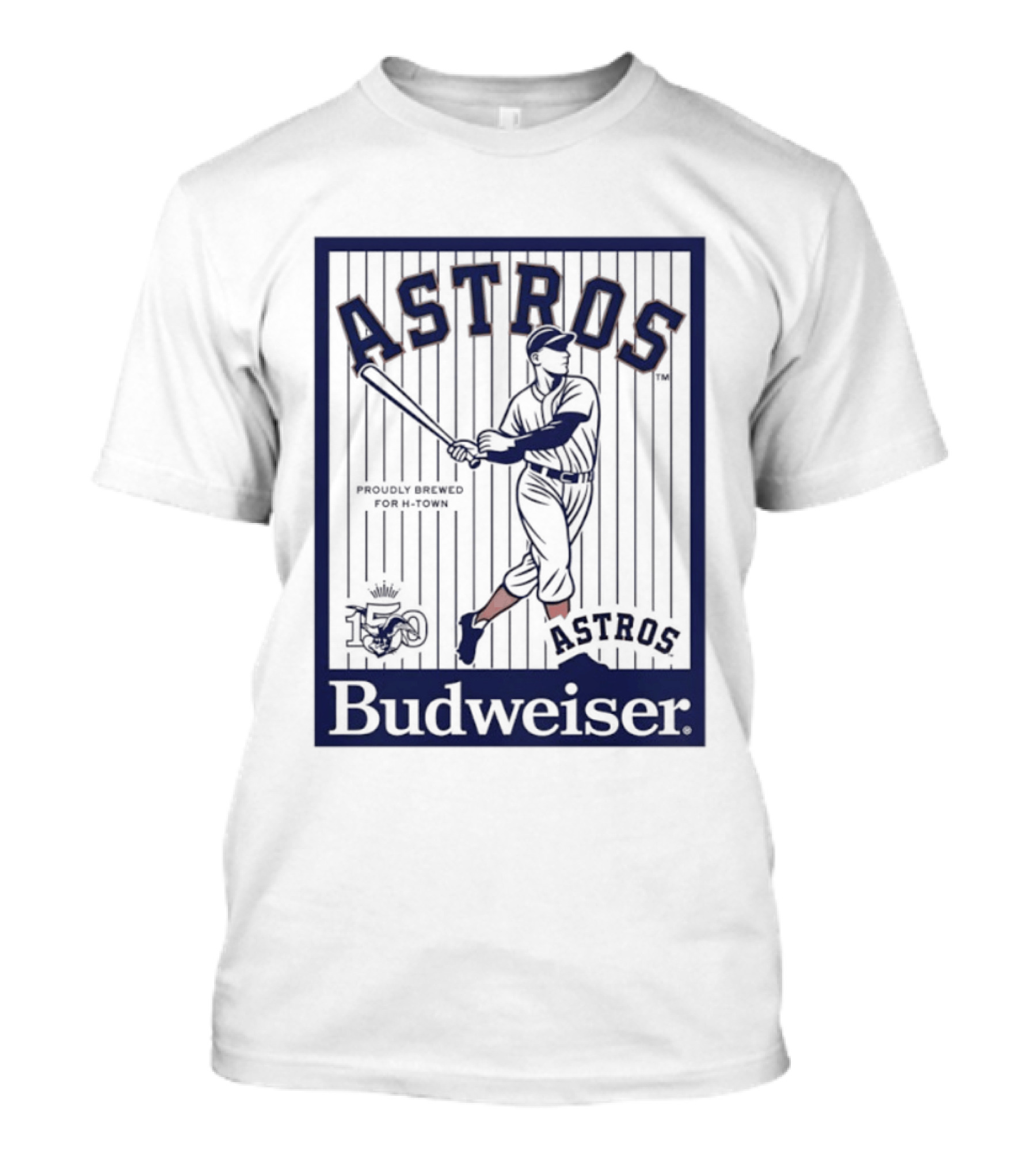 Budweiser Celebrating 150 Years Houston Astros Baseball T-Shirt
