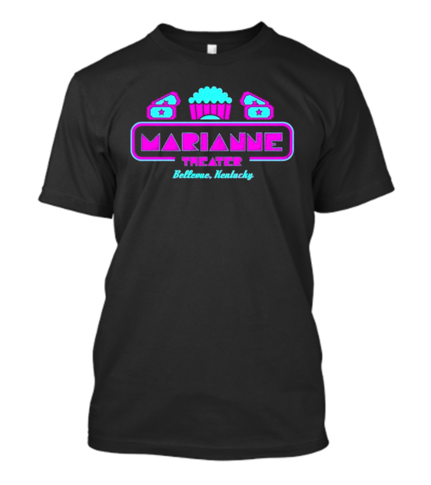 Marianne Theater Bellevue Kentucky Retro Popcorn Cinema Aesthetic T-Shirt