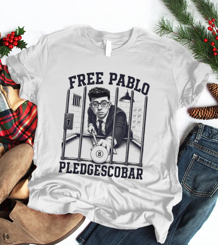 Free Pablo Pledgescobar Eight Ball Prison T-Shirt