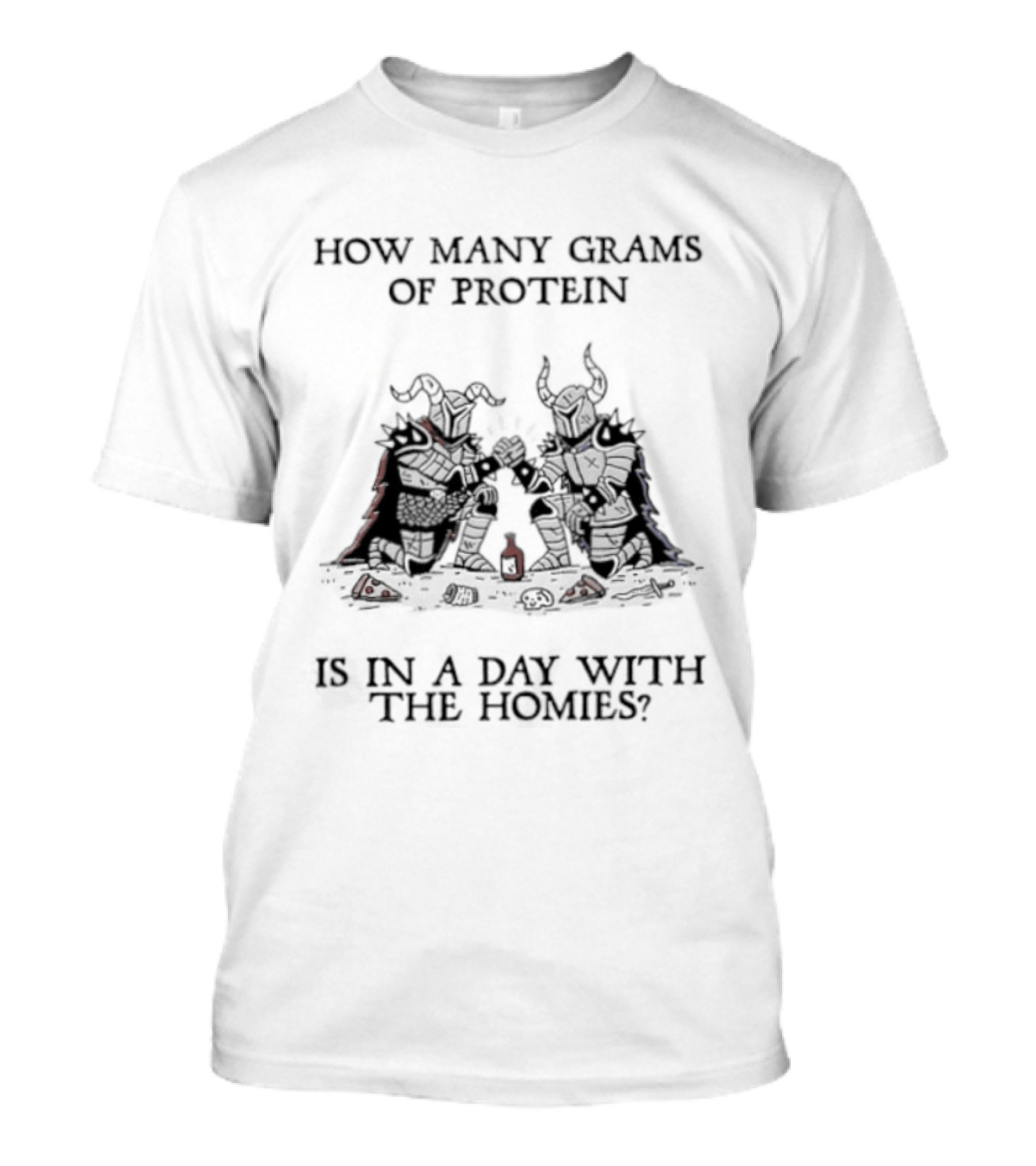 How Many Grams Of Protein Is In A Day With The Homies Silhouette Fantasy Characters T-Shirt