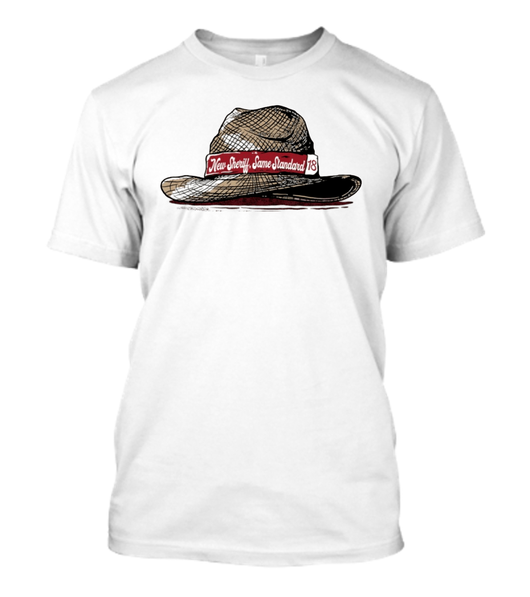 New Sheriff Same Standard 18 Hat Graphic With Textured T-Shirt