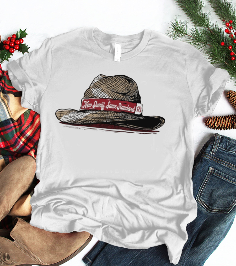 New Sheriff Same Standard 18 Hat Graphic With Textured T-Shirt