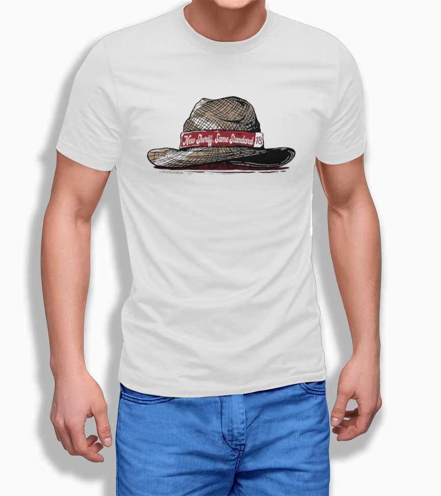 New Sheriff Same Standard 18 Hat Graphic With Textured T-Shirt