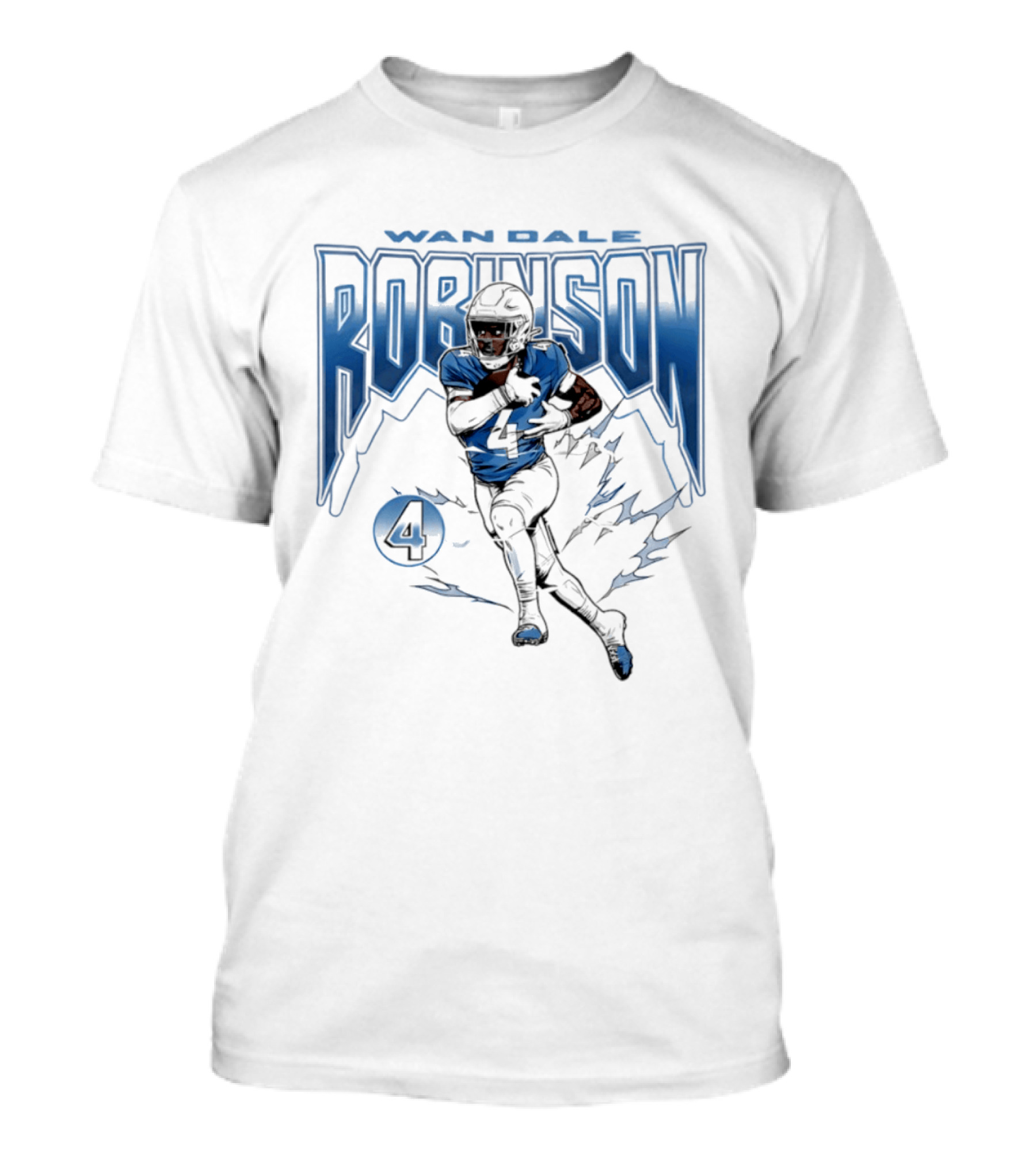 Wan'Dale Robinson 4 Tennessee Titans Lightning Burst T-Shirt