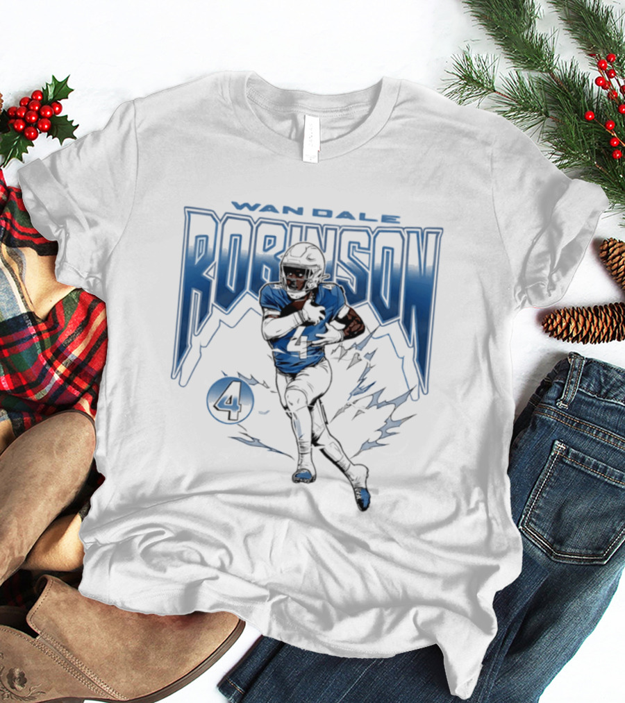 Wan'Dale Robinson 4 Tennessee Titans Lightning Burst T-Shirt