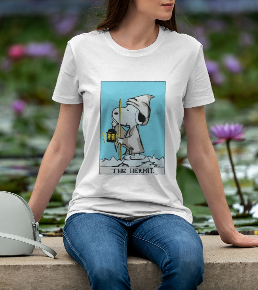 Snoopy The Hermit Tarot Peanuts Charlie Brown T-Shirt