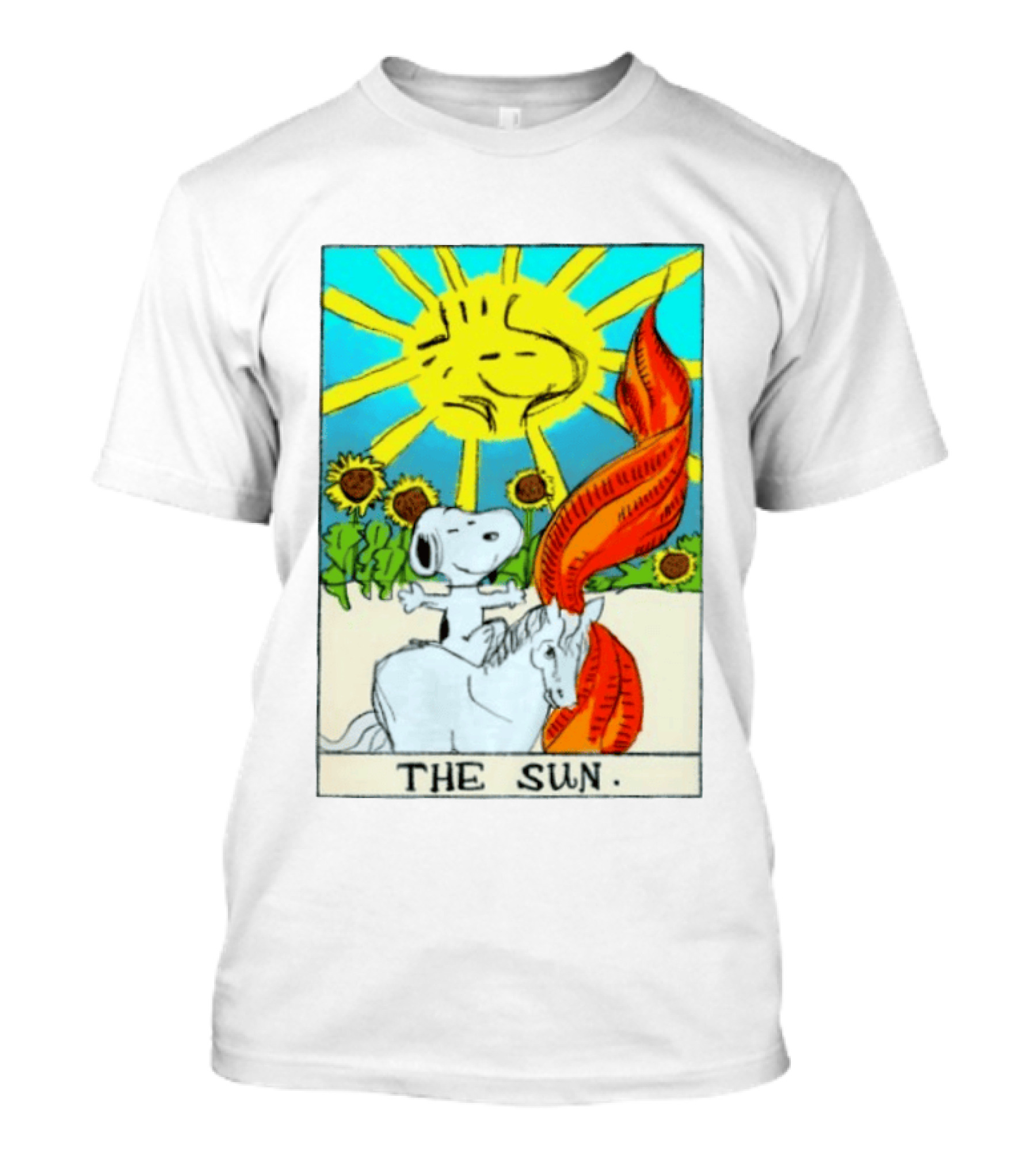Snoopy The Sun Tarot Card Peanuts Charlie Brown Tarot T-Shirt