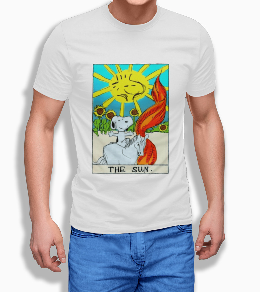 Snoopy The Sun Tarot Card Peanuts Charlie Brown Tarot T-Shirt
