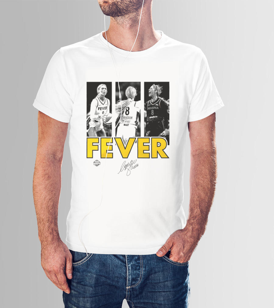 Sophie Cunningham Indiana Fever 8 Signature WNBA Player Collage T-Shirt