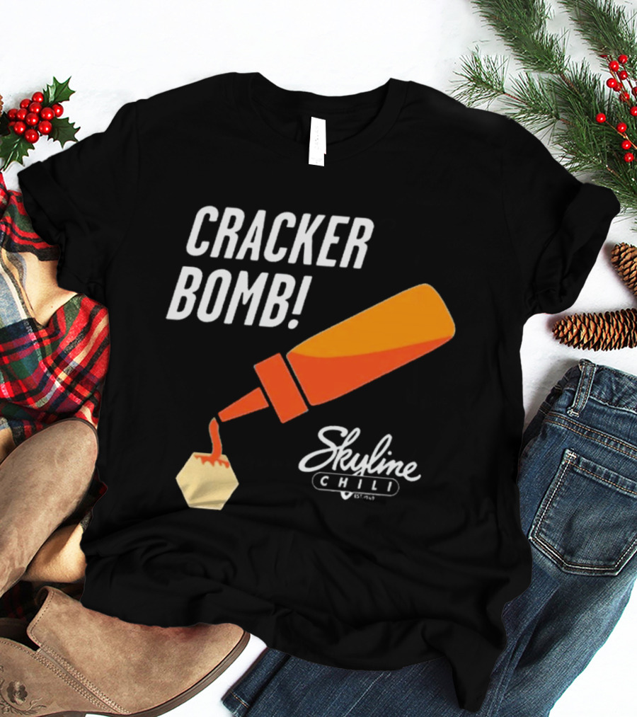 Cracker Bomb Skyline Chili Hot Sauce Fun T-Shirt