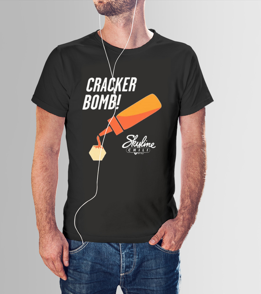 Cracker Bomb Skyline Chili Hot Sauce Fun T-Shirt