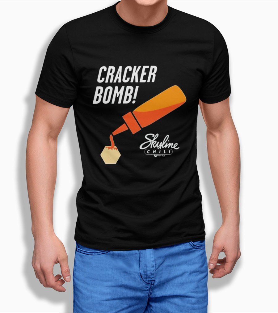 Cracker Bomb Skyline Chili Hot Sauce Fun T-Shirt