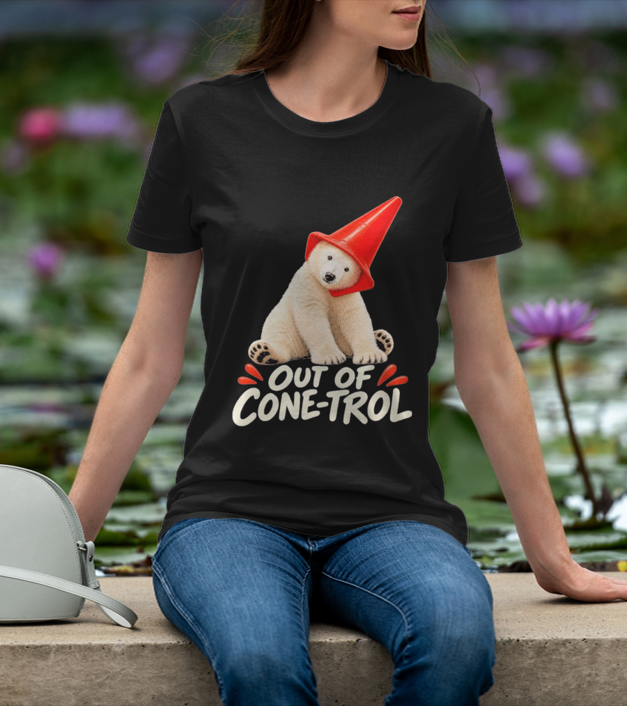 Out Of Cone Trol Polar Bear Traffic Cone Viral T-Shirt