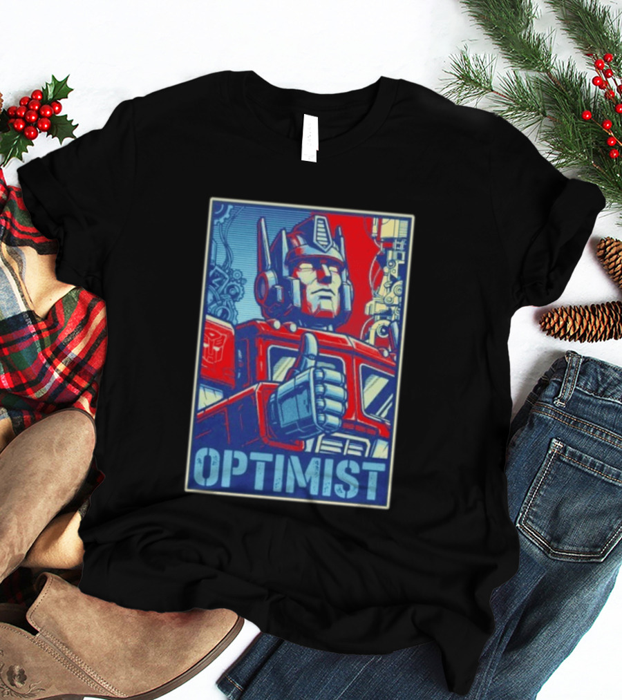 Optimus Prime Optimist Transformers Art Thumbs Up T-Shirt
