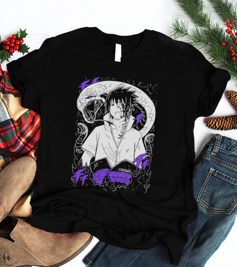 Sasuke Uchiha Orochimaru Snake Naruto Susanoo Mangekyo Sharingan T-Shirt