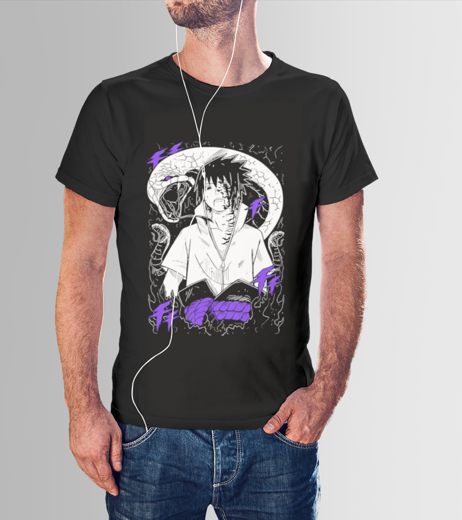 Sasuke Uchiha Orochimaru Snake Naruto Susanoo Mangekyo Sharingan T-Shirt
