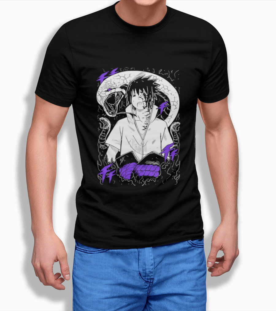 Sasuke Uchiha Orochimaru Snake Naruto Susanoo Mangekyo Sharingan T-Shirt