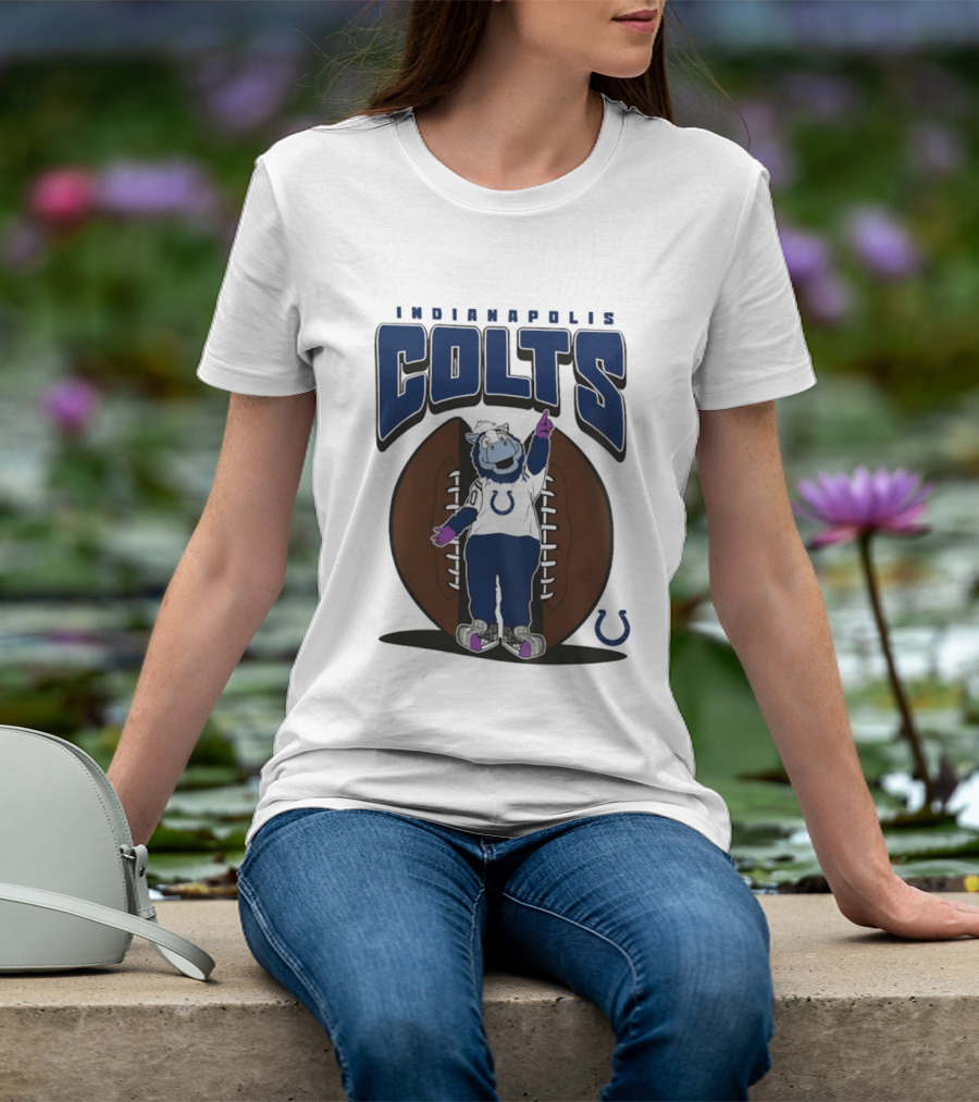 Indianapolis Colts Blue Mania Mascot Football 2026 T-Shirt