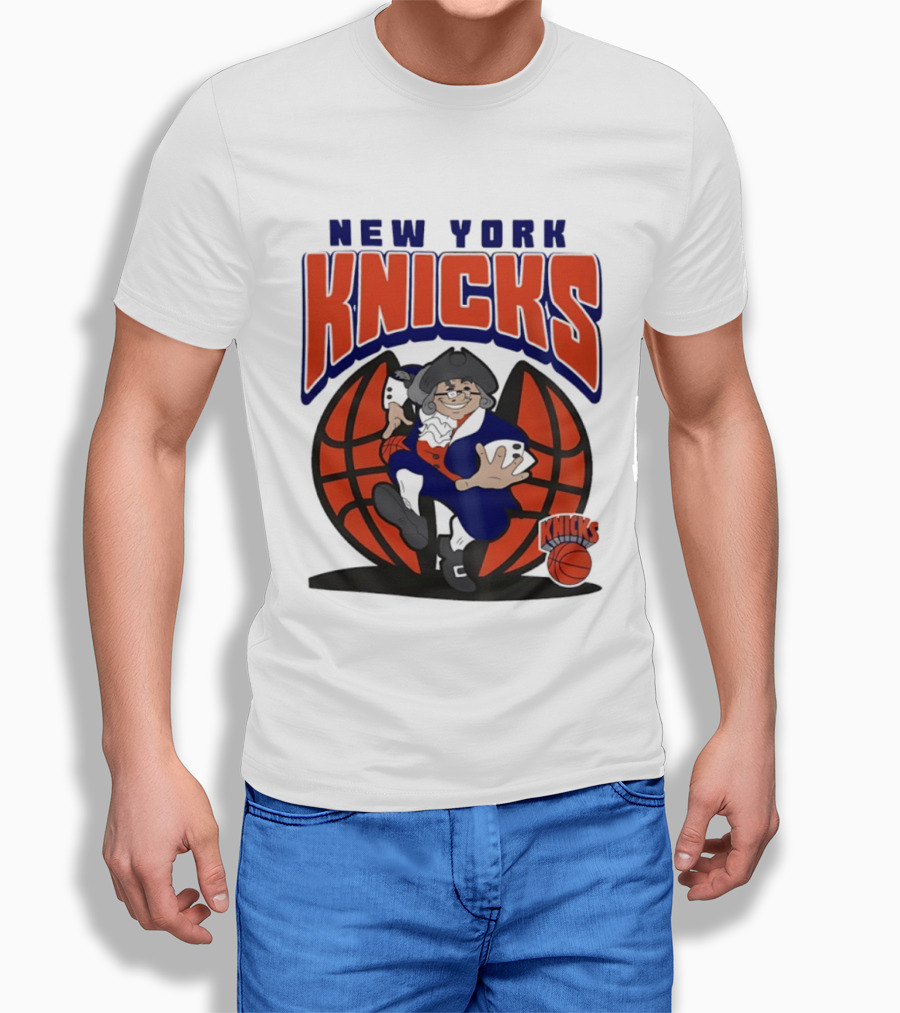 New York Knicks Father Knickerbocker Basketball Mania T-Shirt