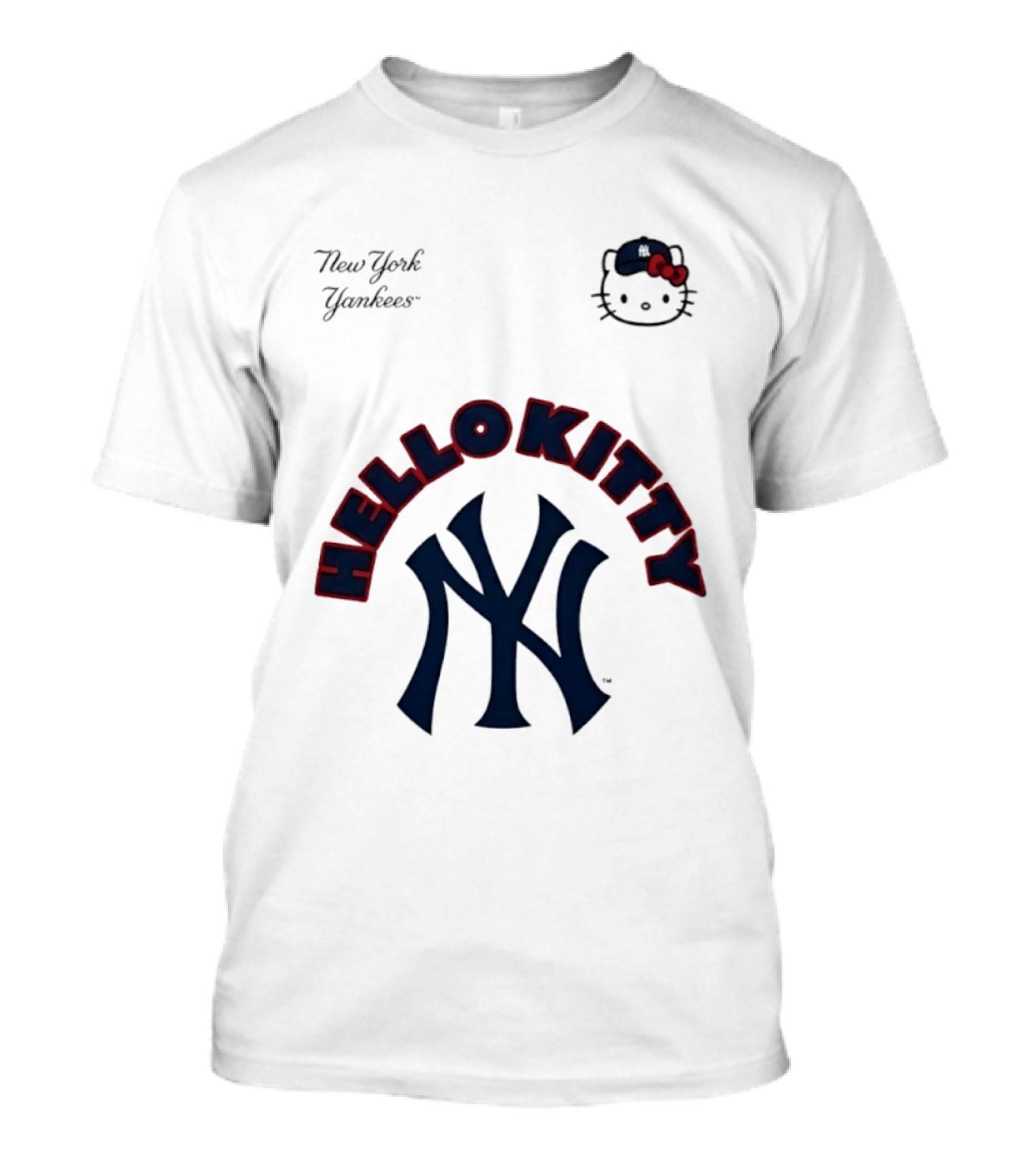 New York Yankees Hello Kitty Collaboration August 22 Yankee Stadium T-Shirt