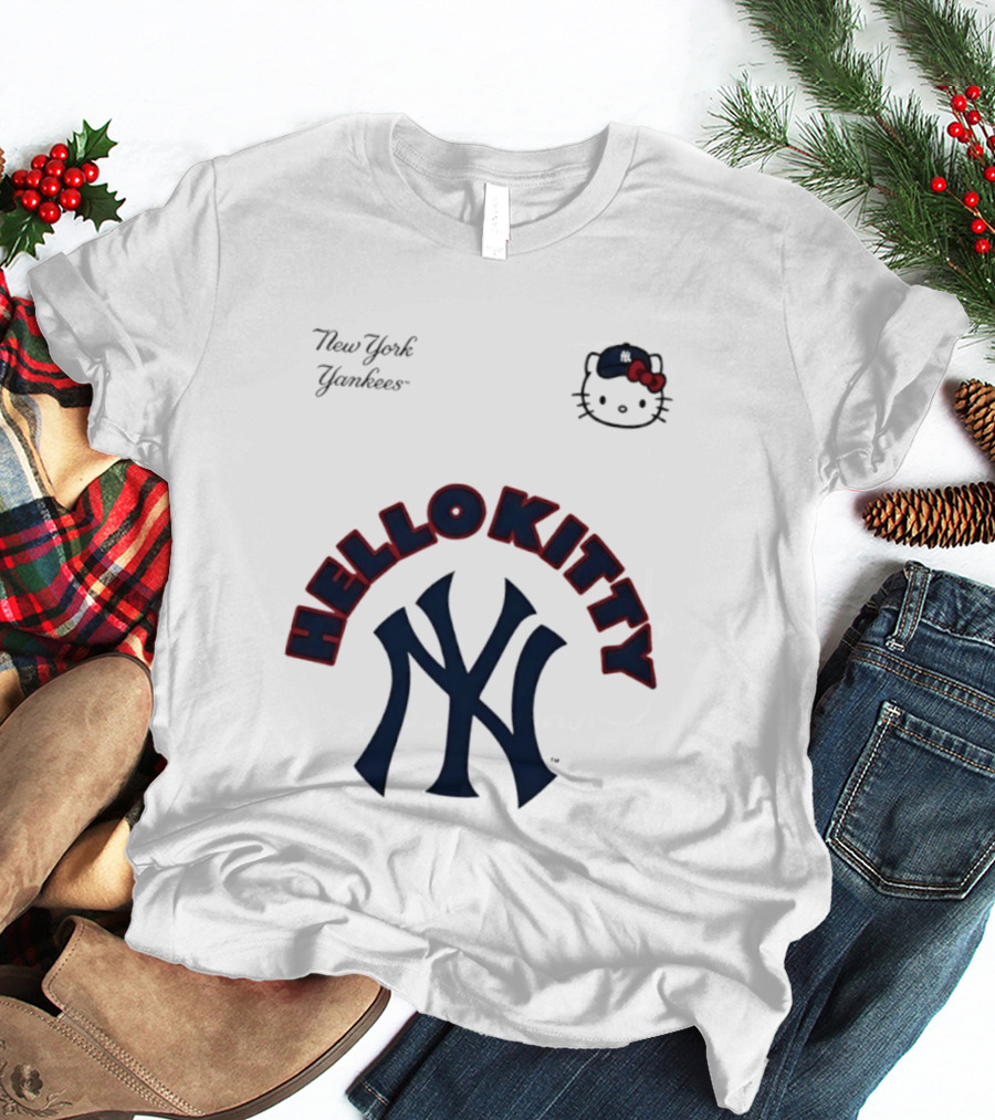 New York Yankees Hello Kitty Collaboration August 22 Yankee Stadium T-Shirt