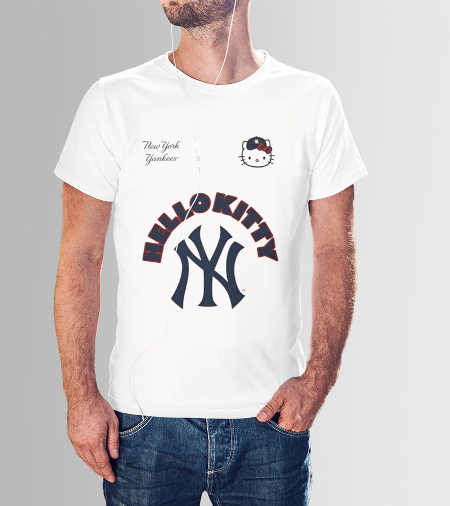 New York Yankees Hello Kitty Collaboration August 22 Yankee Stadium T-Shirt