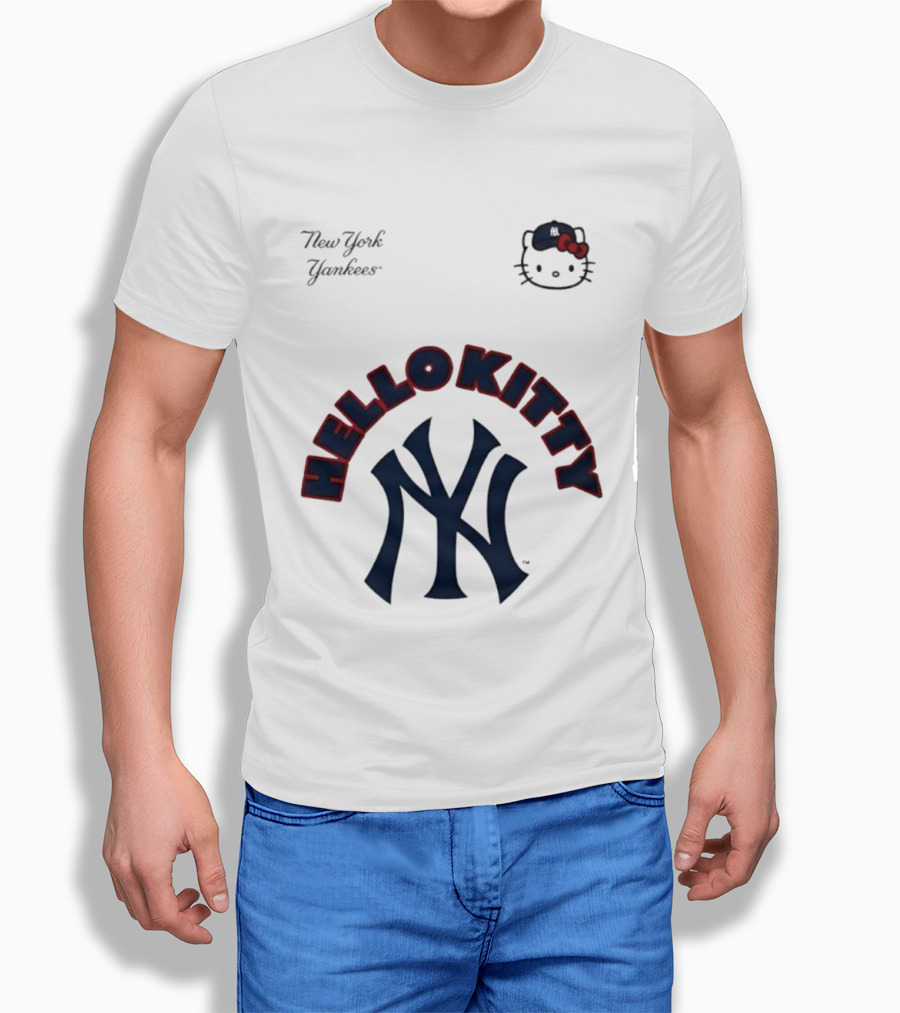 New York Yankees Hello Kitty Collaboration August 22 Yankee Stadium T-Shirt