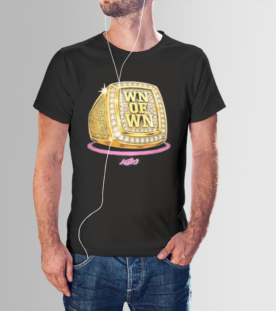 WN OF WIN Championship Gold Ring With Diamonds T-Shirt