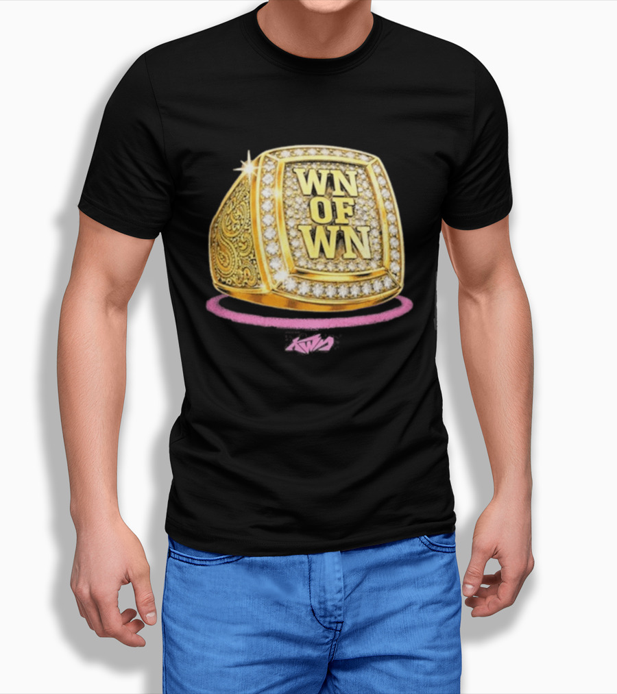 WN OF WIN Championship Gold Ring With Diamonds T-Shirt