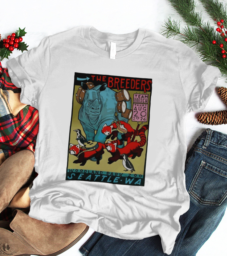 The Breeders Team Dresch Live Woodland Park Zoo Seattle WA August 20 2026 T-Shirt