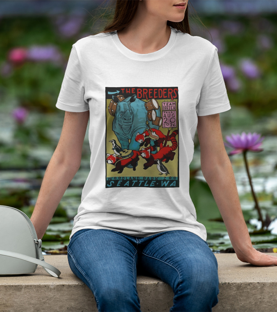 The Breeders Team Dresch Live Woodland Park Zoo Seattle WA August 20 2026 T-Shirt