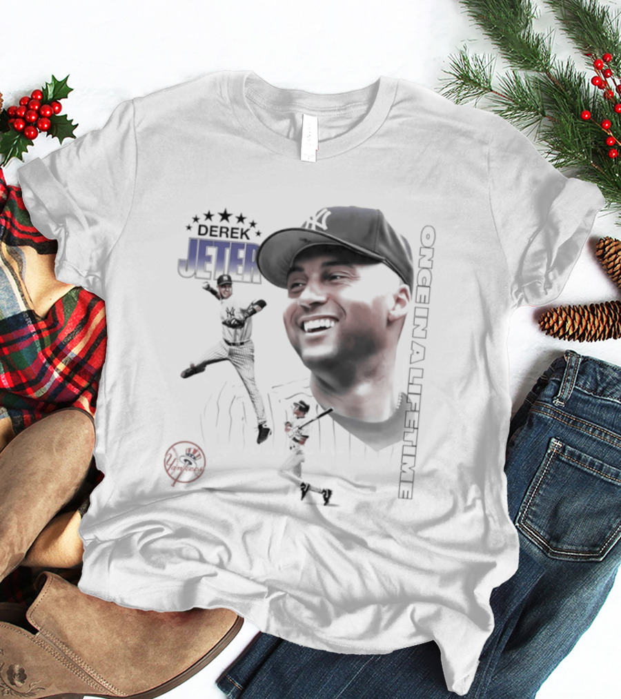 Derek Jeter New York Yankees Once In A Lifetime Baseball Legend T-Shirt
